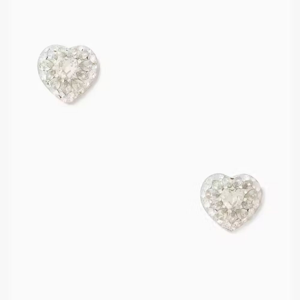 Something Sparkly Heart Clay Pave Studs